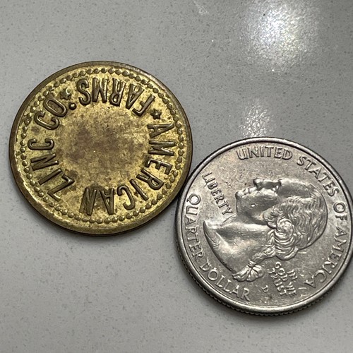Mascot TN American Zinc Co Farms Trade Token Good for One Half Pint Pt Cream - 第 4/4 張圖片