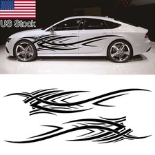 2pcs 94.5 Black Fire Flame Graphics Stickers Car Body Side Door Fender Decals 2pcs 94.5 Black Fire Flame Graphics Stickers Car Body Side Door Fender Decals