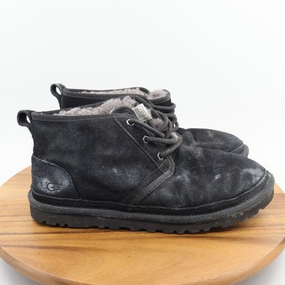 UGG Neumel II Boots Shoes Girls Size 9 Black Shearling Suede  display picture 1