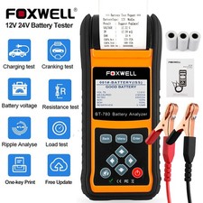 UK FOXWELL 12V/24V Battery Tester Analyzer Battery Load Cranking Charging Test