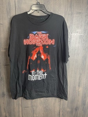 In This Moment ''The Dark Horizon'' Concert Tour Band T-Shirt Size 2X Black Double