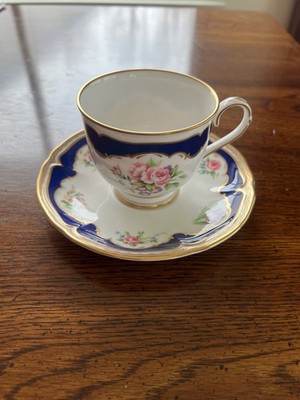 Royal Worcester Footed Cup and Saucer Charlotte