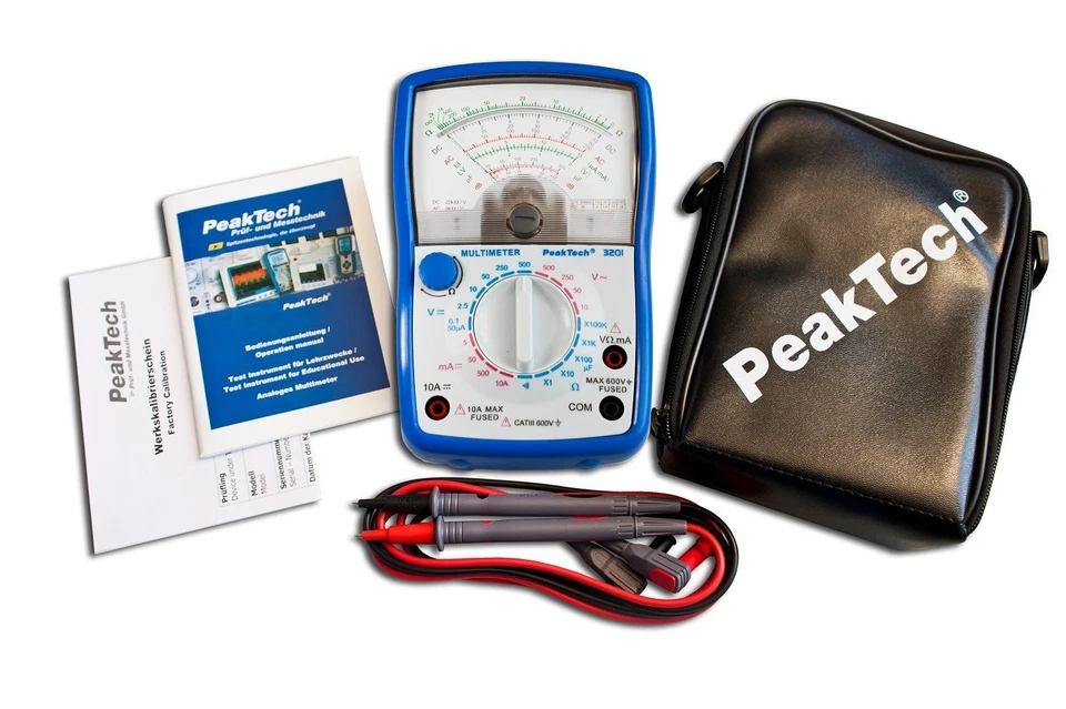 P 3385 Analog Multimeter – Messgerät mit Voltmeter Amperemeter Durchgangsprüf... - Bild 4 von 4