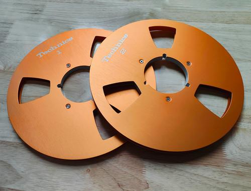 One Pair Gold Technics 10.5'' 1/4' TAPE REEL TO REEL TAPE Recorders RS 1500