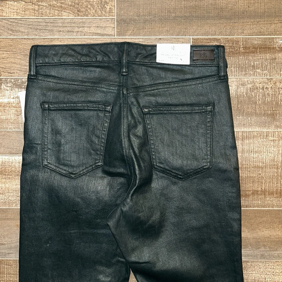 Lauren Ralph Lauren Wax Denim Women’s Jeans Size 6P Green NWT - Image 3 of 4