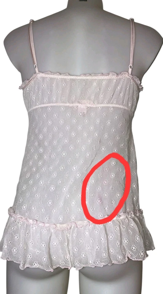 Vestido sin Mangas De Colección Victoria’s Secret Talla L Para Mujer Rosa Babydoll Coqueta Hada Kawaii Foto 3 de 4