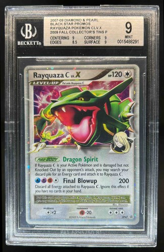 2007 Pokemon Diamond & Pearl Black Star Promos Rayquaza C LV.X #DP47 BGS 9