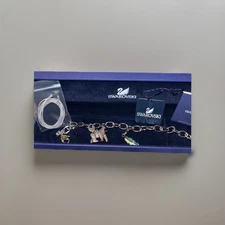 SWAROVSKI SILVER CRYSTAL 2009 GORILLA CHARM BRACELET 982414 (New) Retail $180.00