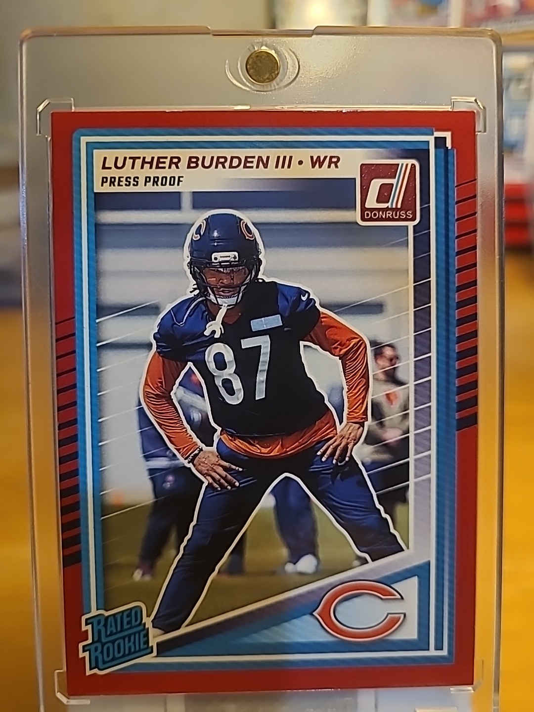 2025 Panini Donruss - Rated Rookie Luther Burden #395 Press Proof Red (RC)