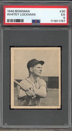 1948 Bowman 30 Whitey Lockman RC SP. PSA 5 EX. (TX1157).