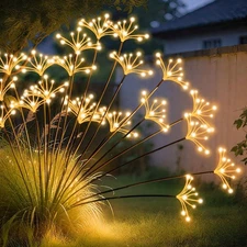 JJGoo Solar Garden Lights, New Upgraded 4 Pack Solar Swaying Starburst Light,...