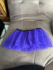 Girls Purple Tutu Skirt 14 Halloween Costume Dance Play Dress Up