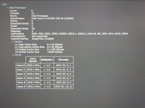MSI GF63 MS-16R4 i7-10750H 16GB DDR4 GTX 1650 Max Q 256GB SSD READ Qβ Lap200 - Picture 6 of 7