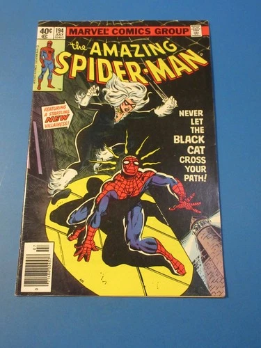 Amazing Spider-man #194 Bronze age 1st Black Cat Huge Key  VF- Beauty Wow