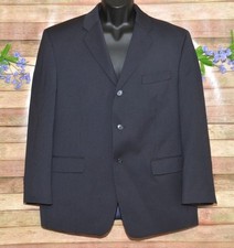 Calvin Klein Men's Pinstriped Navy Blue 100 Wool Suit Jacket Blazer Size 42S