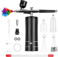 Airbrush Kit Rechargeable Cordless Airbrush Compressor, Non-Clogging High-Pre...