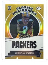 2022 Panini Classics Christian Watson Classic Beginnings Gold #’d/99 RC ⭐️