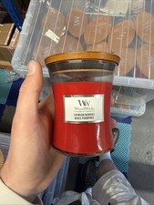 Image of Woodwick Scented Candle with Crackling Wick Crimson Berries Gift 275g 
