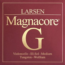 Larsen Strings Magnacore Cello G String 4/4 Size, Medium Tungsten, Ball End