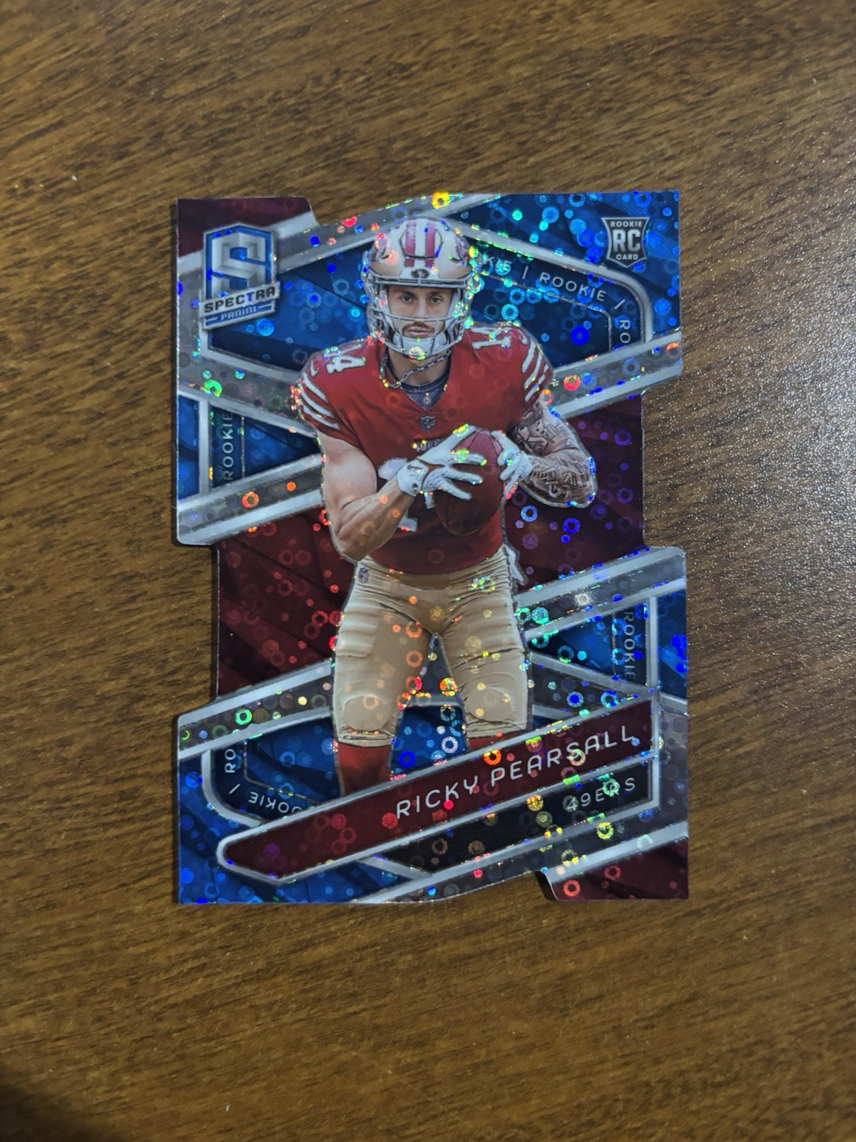 ✨2024 Panini Spectra Ricky Pearsall Neon Blue Die-Cut /50 49ers Rookie RC #124