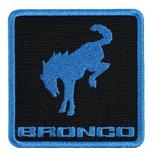 Ford Bronco Embroidered Patch Black/Aqua Iron-On Sew-On Jacket Backpack Hat Bag