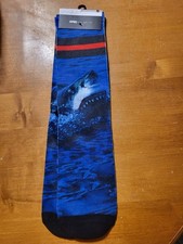 Real Shark Photo 1 Pair Long Blue Socks