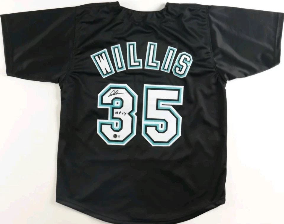 Camiseta deportiva personalizada autografiada de los Marlins Dontrelle Willis #35 - CERTIFICADA BECKETT Foto 2 de 3