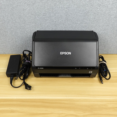 #ad Epson Workforce ES 500W Wireless Duplex Document Scanner W Power Cord Tested $150.00
