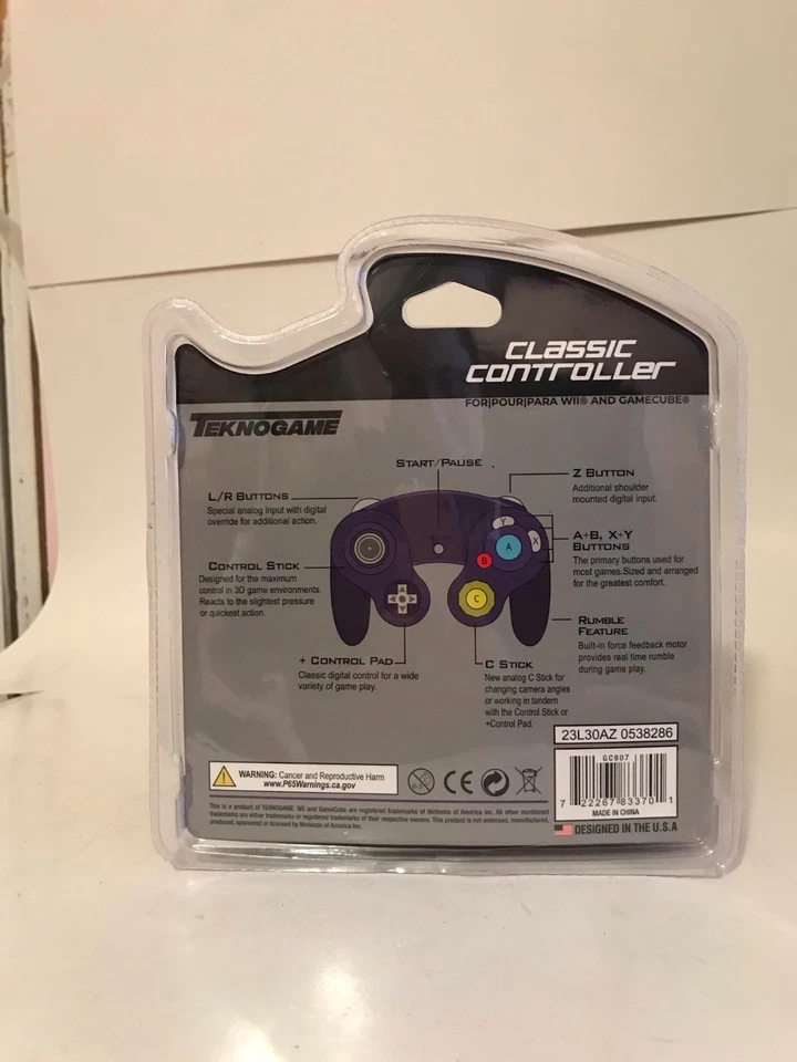Teknogame Classic Controller for Wii and Gamecube Game Systems NIP - Image 2 of 4