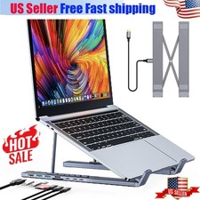 Laptop Docking Station Universal Laptop Stand 8 in 1 USB C Hub, Plug and Play JQ