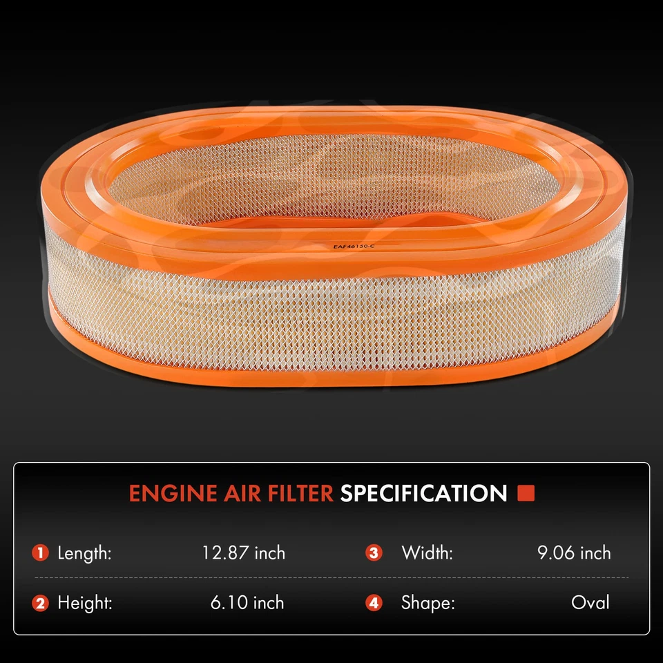 Filtro de aire del motor para Dodge D150 D250 1988-1993 D100 1988-1989 W100 W150 V6 3,9 L Foto 2 de 4