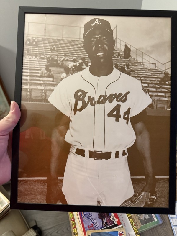 nice framed photo of Hank Aaron (Braves #44) 