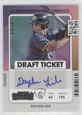 2021 Panini Contenders Draft Ticket 2 Auto Daylen Lile #DT2-DL Auto 1b3
