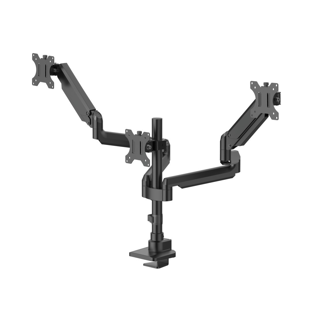 Support 3 moniteurs 17-32" à vérin à gaz et bras articulé triple écran pour bureau noir