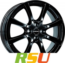 Borbet LV4 black glossy 7x17" ET38 LK4 100 ML 64 Alufelgen 17 Zoll