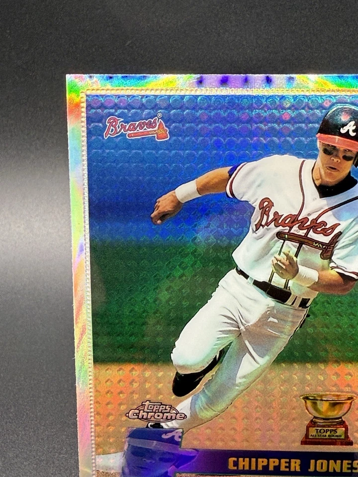 1996 Topps Chrome CHIPPER JONES All Star Rookie Cup Refractor - Image 3 of 4