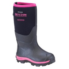 Dryshod Arctic Storm Kids Waterproof Boots Black/Pink ARS-KD-PN-Y 
