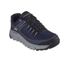 SKECHERS Men's Memory Foam Summits AT Upper Draft Outdoor Lace-Up Sneaker Navy