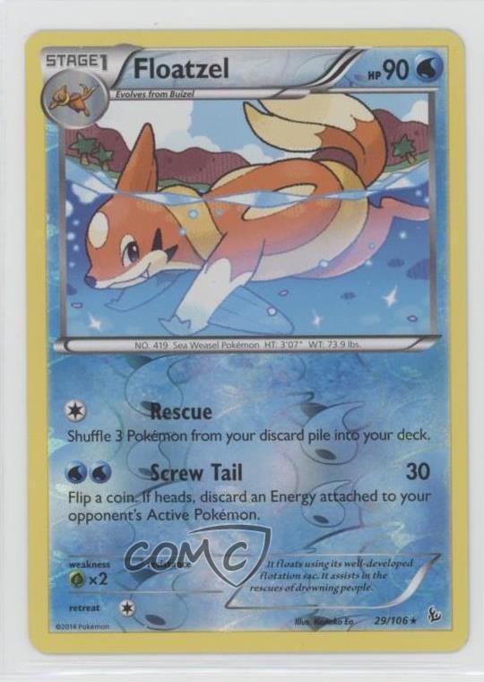 Floatzel Reverse Foil Pokemon XY Flashfire #29