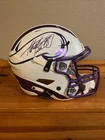 Adrian Peterson Vikings Full Size Autographed Speed Flex Purple Inlay Beckett