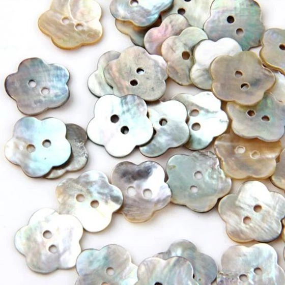 100x15mm  Buttons Mother of   Flower Button W1Z85896 - Image 3 of 4