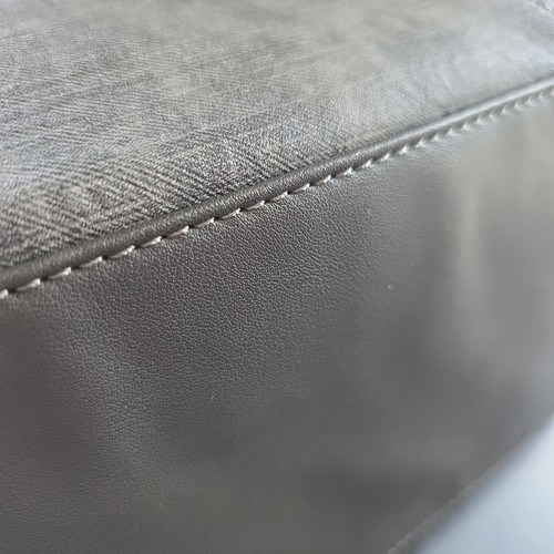 Large Vtg PIERRE CARDIN tote Shoulder Bag Grey Stonewashed Handbag Shop Work - Picture 14 of 24