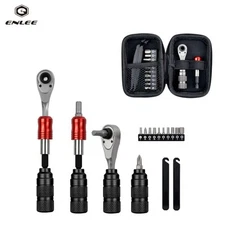 ENLEE One Set Mulit Functional Ratchet Wrench Tool Bike Repair Tool Kits Spanner