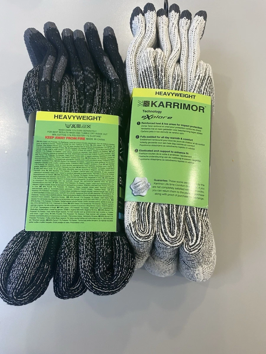 Karrimor Calze Trekking Uomo – Medie/Pesanti, Morbide E Con Cuscino, Taglia 12+ Nuove