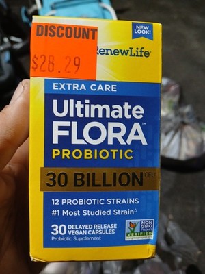 ReNew Life Ultimate Flora Probiotic Extra Care - 30 Ct Caps Exp: 03/2027