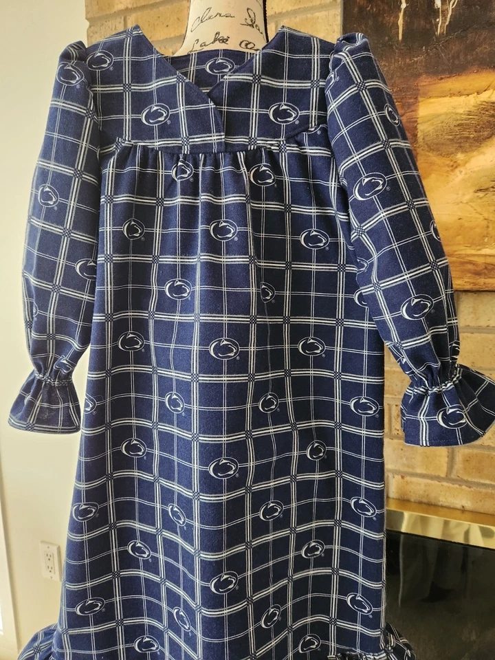 Camisón de franela con logotipo de león Nittany Univ ropa de dormir hecha a mano para niños S4 Foto 4 de 4