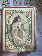 1907 Congress 606 Playing Cards Beautiful Woman Expectation w Gold Edges #HB1