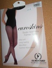 Eurotard lightweight fishnet tights ladies sizes in Black 216 Seamless