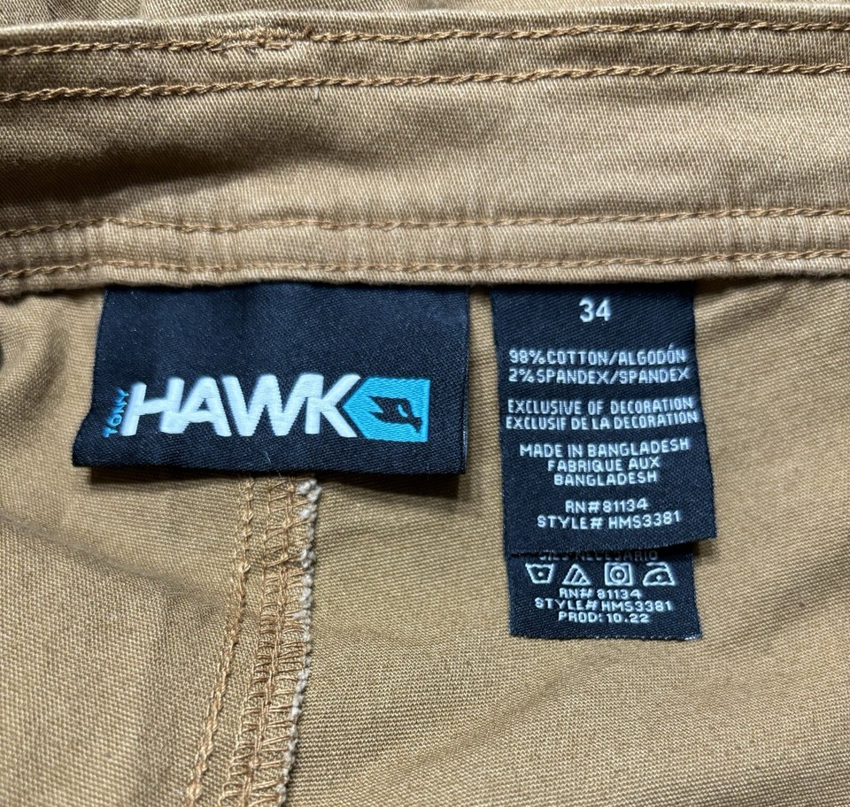 Tony Hawk Men’s Shorts, Size 34, Brown, NWT eBay