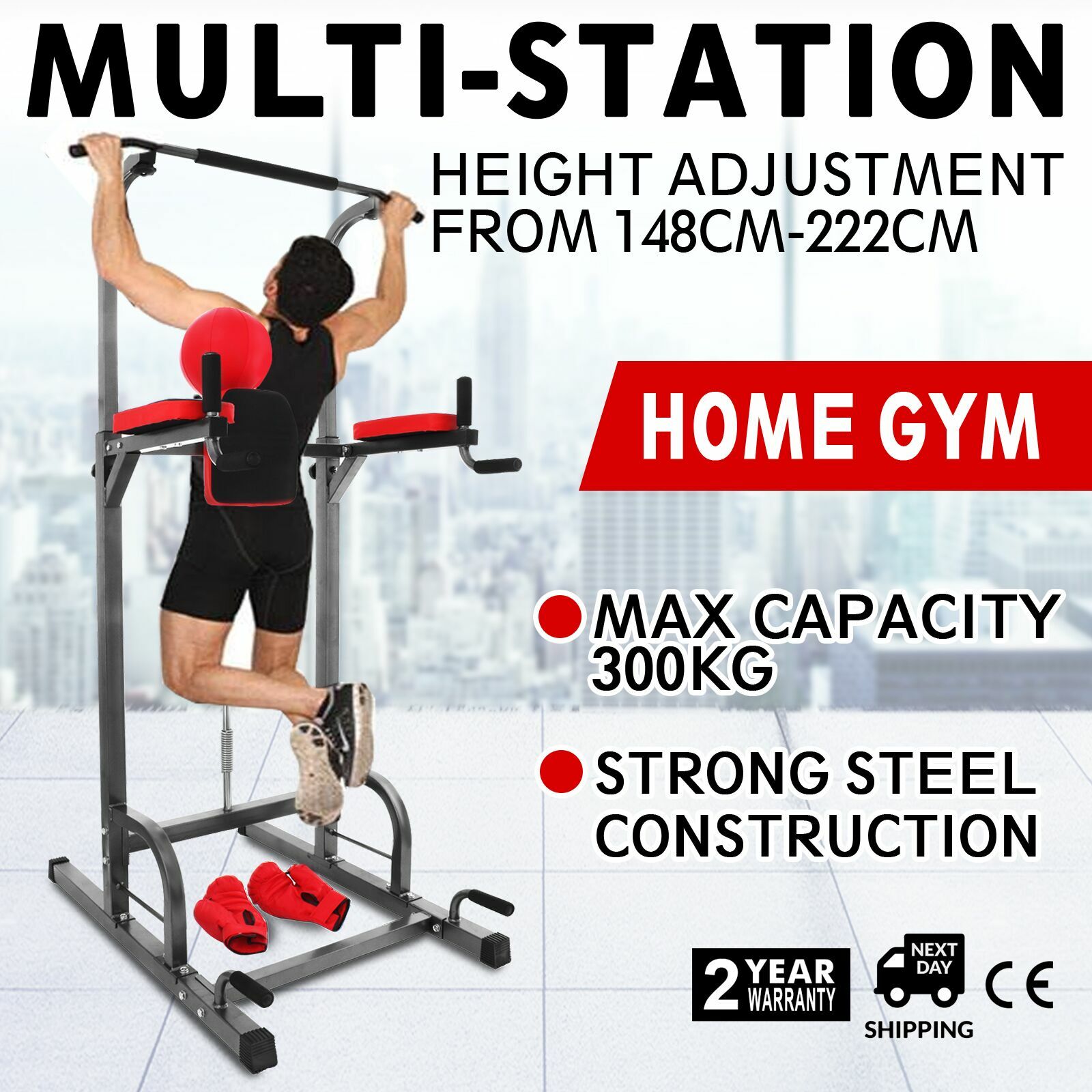 pull up and punch bag station